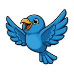 A cheerful, fledgling Huma mascot avatar representing a Joy of Persian student testimonial for the Persian Alphabet and A1 Beginner level.