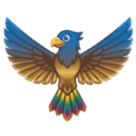 A confident and stylized Huma mascot avatar, representing a Joy of Persian student testimonial for the intermediate B2-C1 levels.
