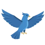 A confident and stylized Huma mascot avatar, representing a Joy of Persian student testimonial for the intermediate B2-C1 levels.